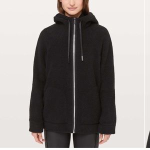 Lululemon So Sherpa Hooded Jacket Blk 12